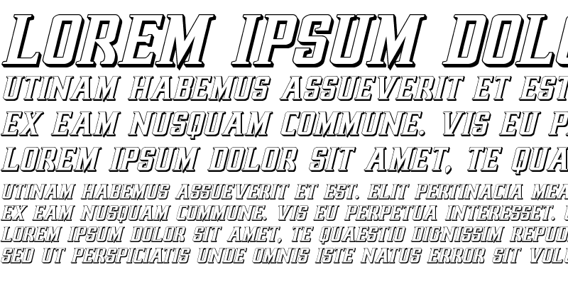 Sample of Earthrealm 3D Italic