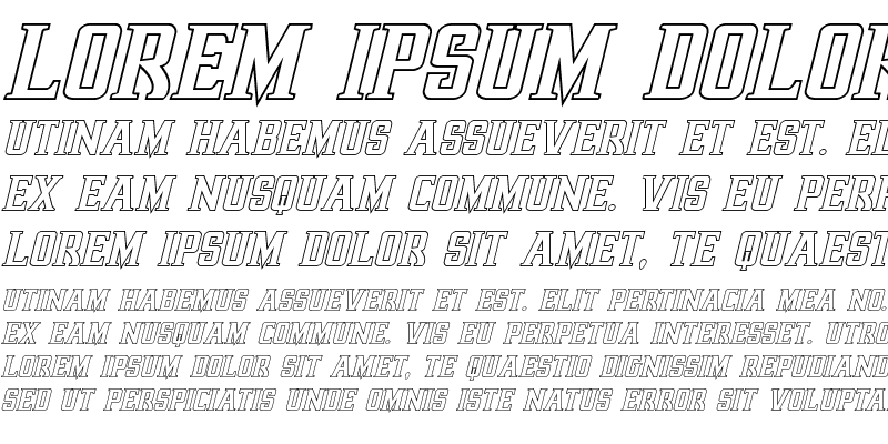 Sample of Earthrealm Outline Italic