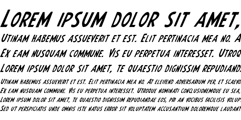 Sample of Earth's Mightiest Italic Italic