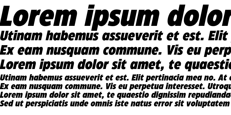 Sample of Eastman Condensed Trial Black Italic