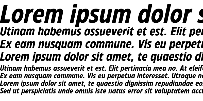 Sample of Eastman Condensed Trial Bold Italic
