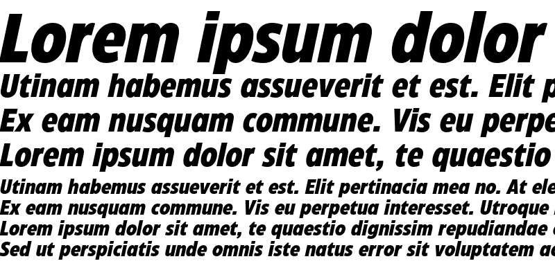 Sample of Eastman Condensed Trial Extrabold Italic