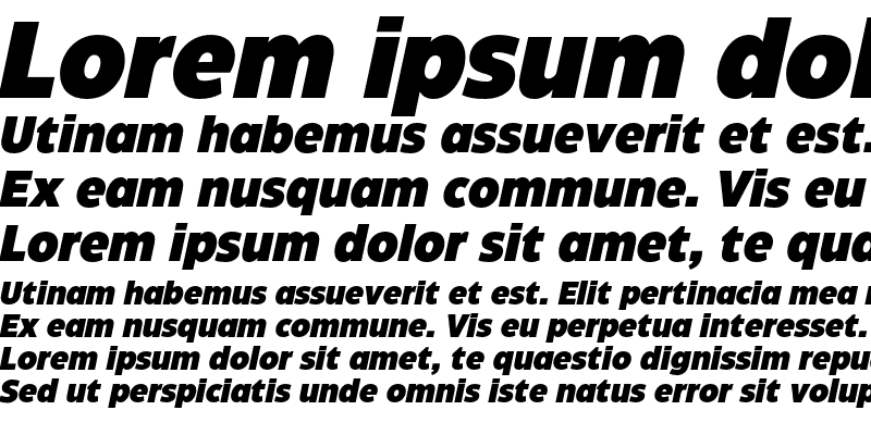 Sample of Eastman Grotesque Trial Black Italic