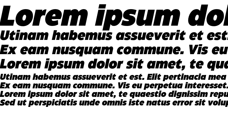 Sample of Eastman Grotesque Trial Heavy Italic