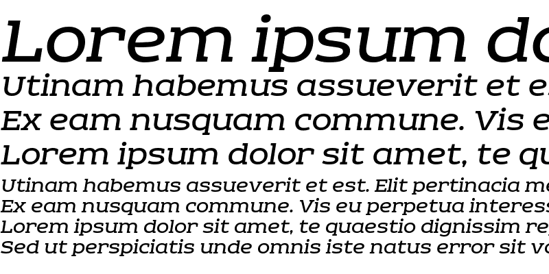 Sample of Echoes Slab Italic