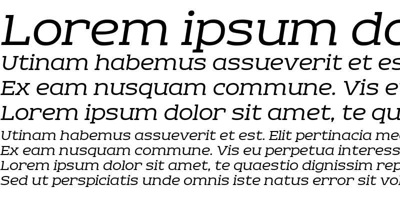 Sample of Echoes Slab Light Italic