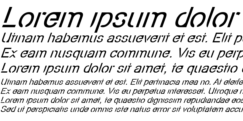 Sample of Eco-Files Italic Italic