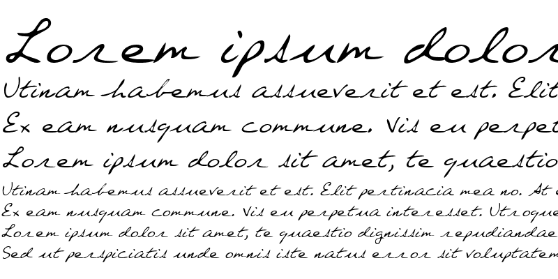 Sample of EdgertonsHand Italic