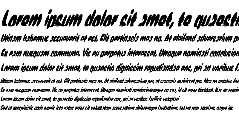 Sample of EggitAOE Italic