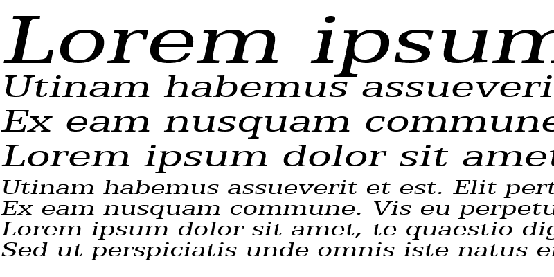 Sample of EggoExtended Italic