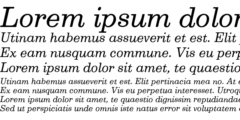 Sample of Egizio Italic