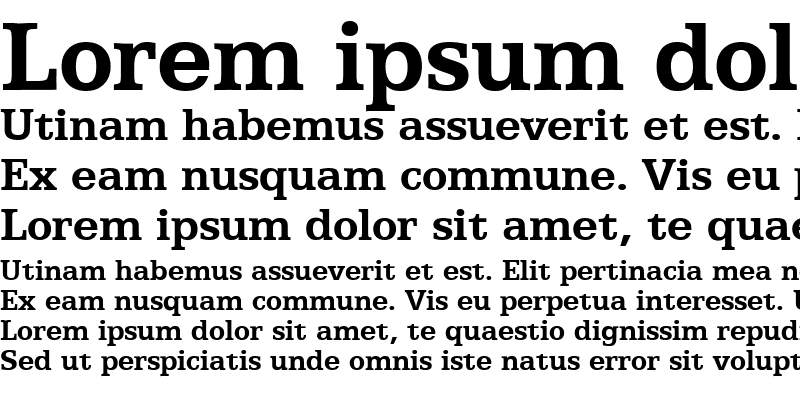 Sample of EgyptianText Bold