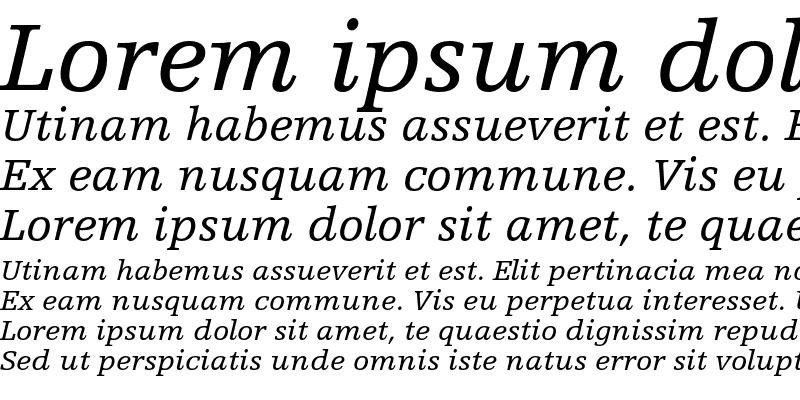 Sample of Egyptienne F 56 Italic