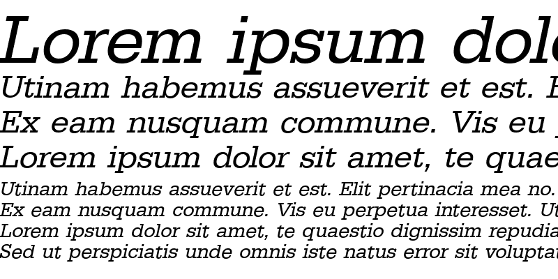 Sample of EgyptienneStd Italic