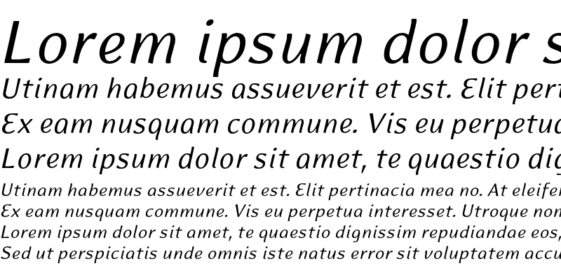Sample of EideticModern-Italic Italic