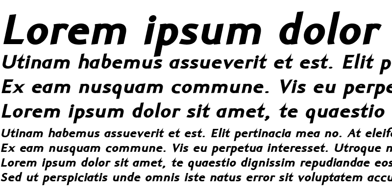 Sample of Ela Sans Black Italic