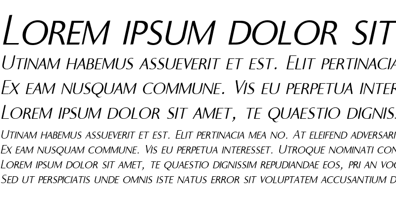 Sample of Ela Sans Light Caps Italic