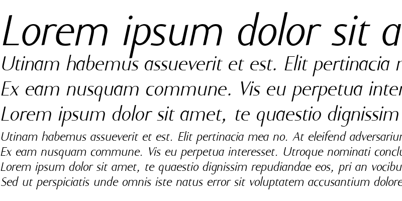 Sample of Ela Sans Light Italic