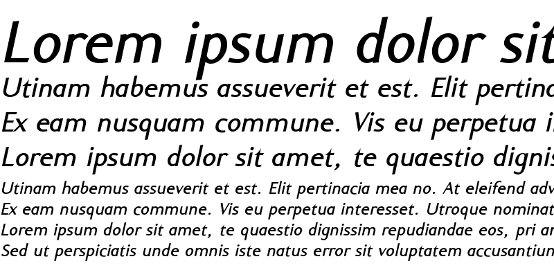 Sample of Ela Sans SemiBold Italic