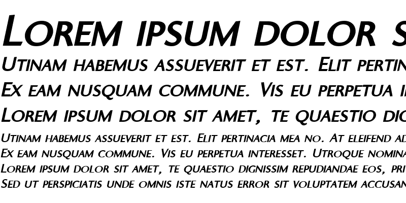 Sample of Ela Sans XBold Caps Italic