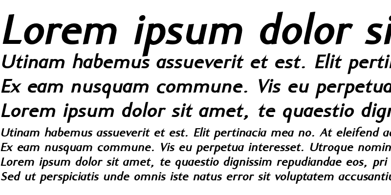 Sample of Ela Sans XBold Italic