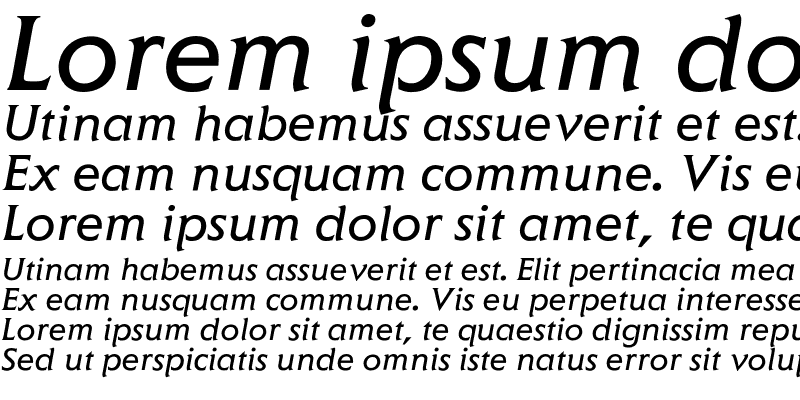 Sample of Elan Book Italic