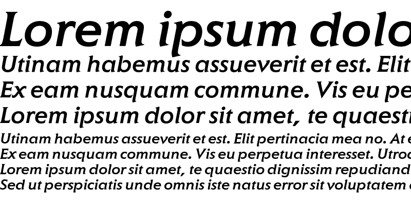 Sample of Elan ITC Std Medium Italic