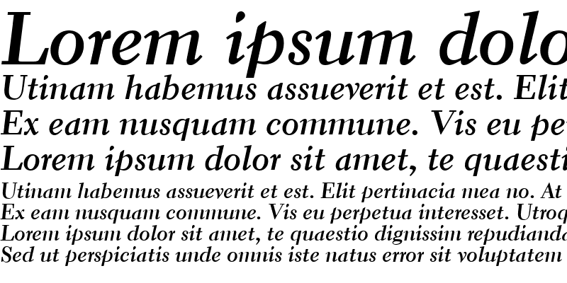 Sample of Elante Bold Italic