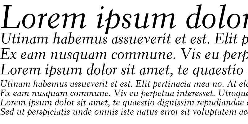 Sample of Elante CG Italic