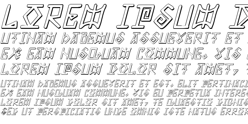 Sample of Elder Magic Shadow Italic