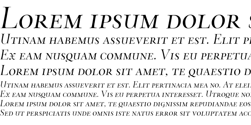 Sample of EldoradoDisplay SC Italic