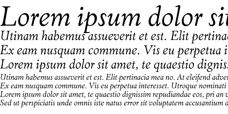 Sample of EldoradoText-Italic