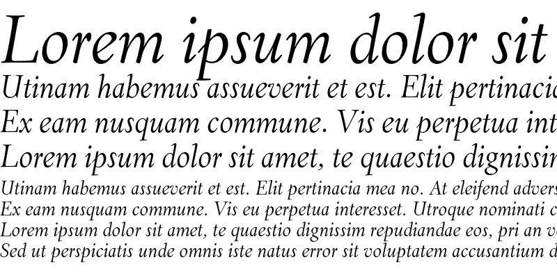 Sample of EldoradoText Light Italic