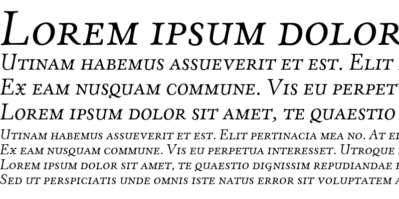 Sample of EldoradoText SC Italic