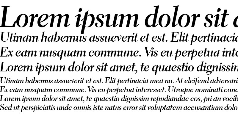 Sample of Electra LT Display Bold Italic