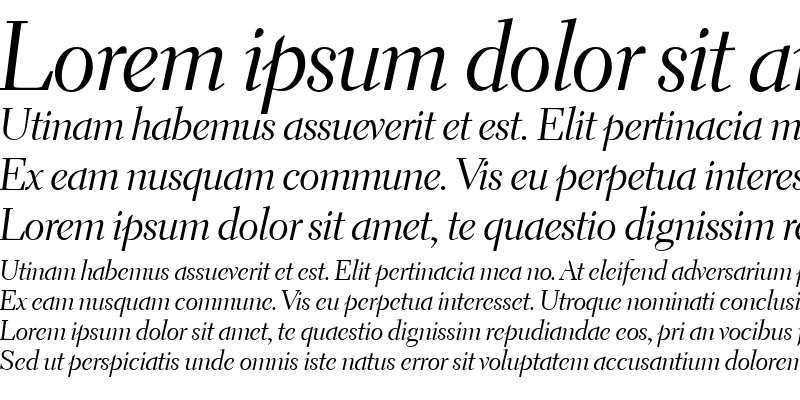 Sample of Electra LT Display Italic