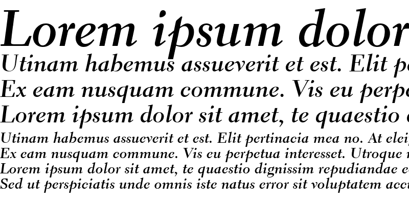 Sample of Electra LT Regular Bold Italic