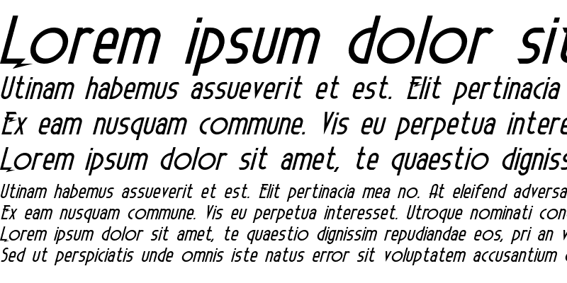 Sample of Electrorocket Italic