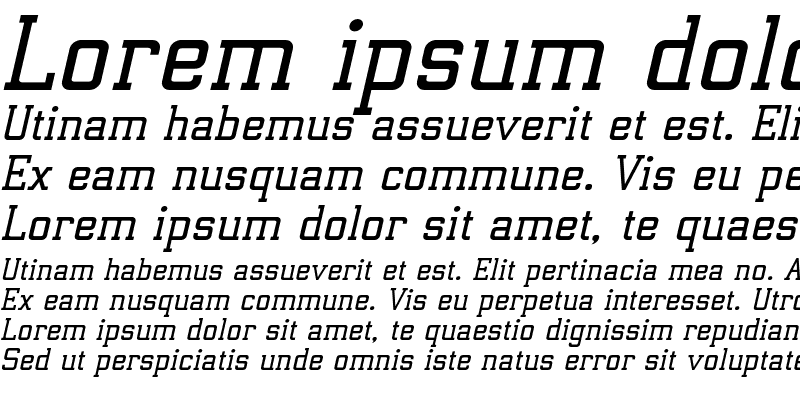 Sample of Electrum ADF Exp SemiBold Oblique