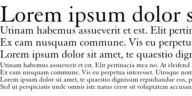 Sample of Elegant Garamond Regular