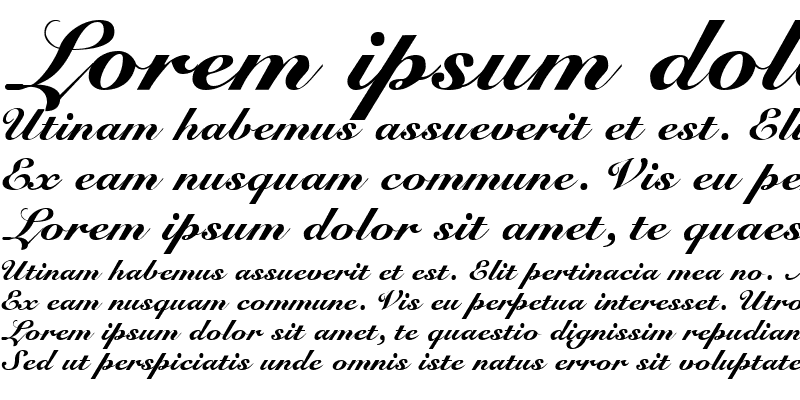 Sample of Elegant-Script Normal