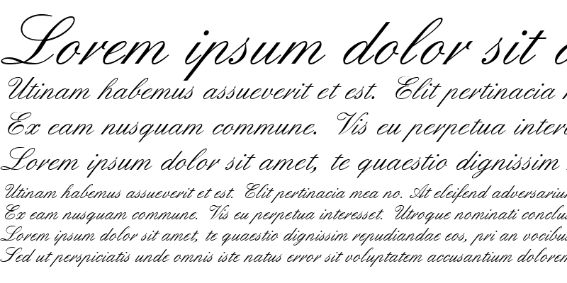 Sample of ElegantScript Normal