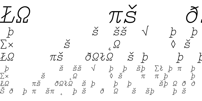 Sample of Elementa Expert Italic