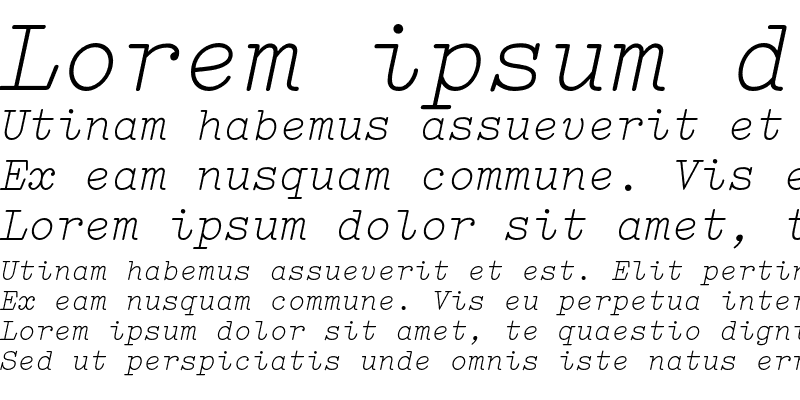 Sample of Elementa Symbol Italic