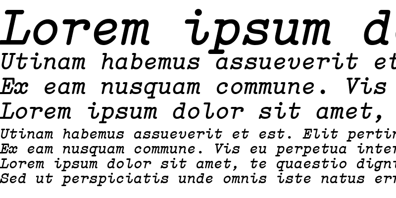 Sample of Elementa Symbol ItalicBold