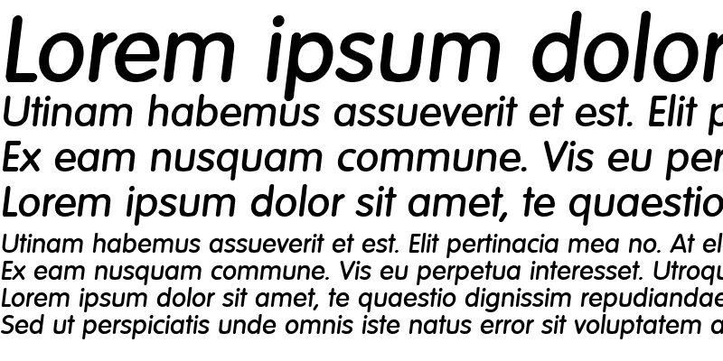 Sample of Elementary SF Bold Italic