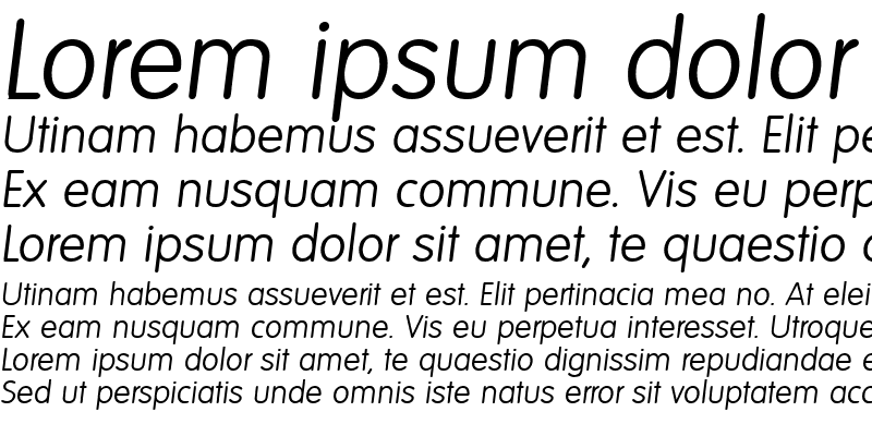 Sample of Elementary SF Italic