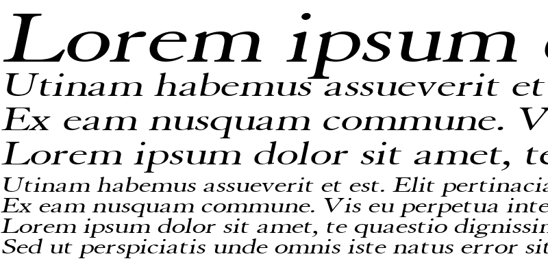 Sample of Elephant Extended Italic