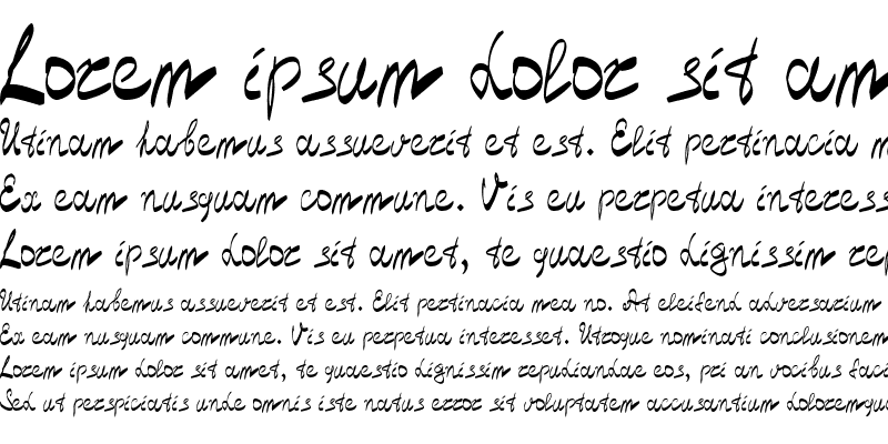 Sample of elfabe Regular