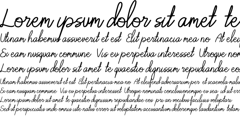 Sample of elfia Bold